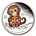 2016 1/2 oz Tuvalu Baby Monkey Silver Coin thumbnail