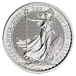 2025 1 oz United Kingdom Silver Britannia Bullion Coin