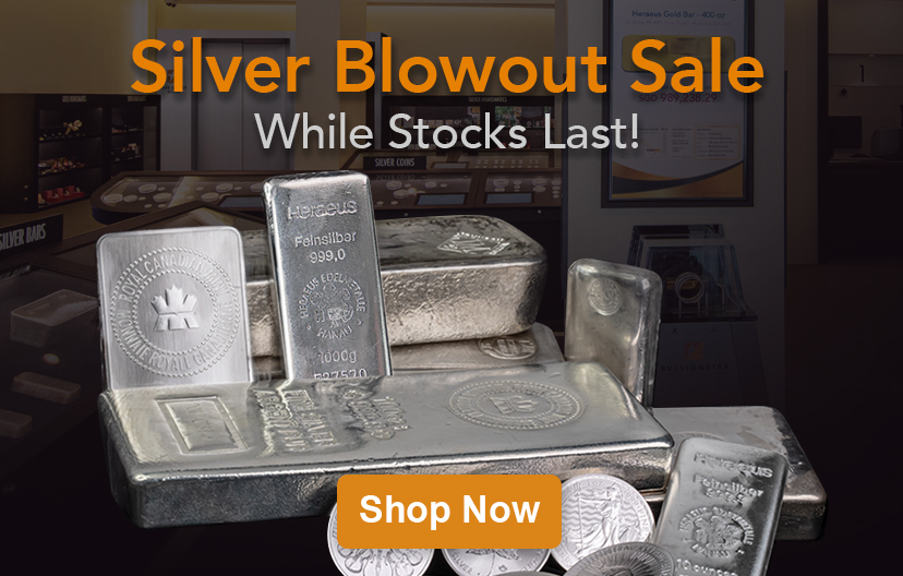 Silver bullion on sale for sale