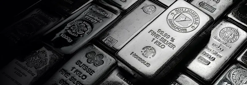 Wide Selection of 1 kg Silver Bars