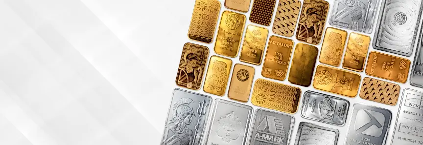 9.9 Bullion Day - 100g gold bars and 10oz silver bars +0.99% spot
