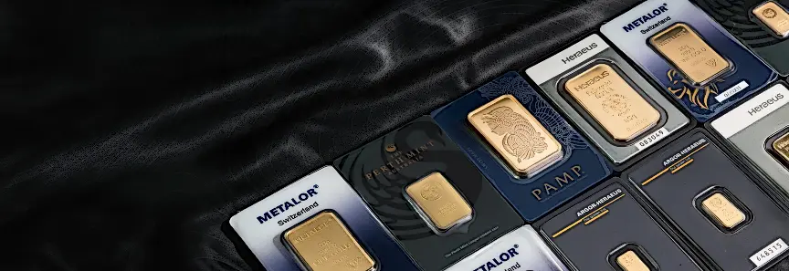 LBMA Gold Bars - 1 g to 50 g From just spot +0.29%