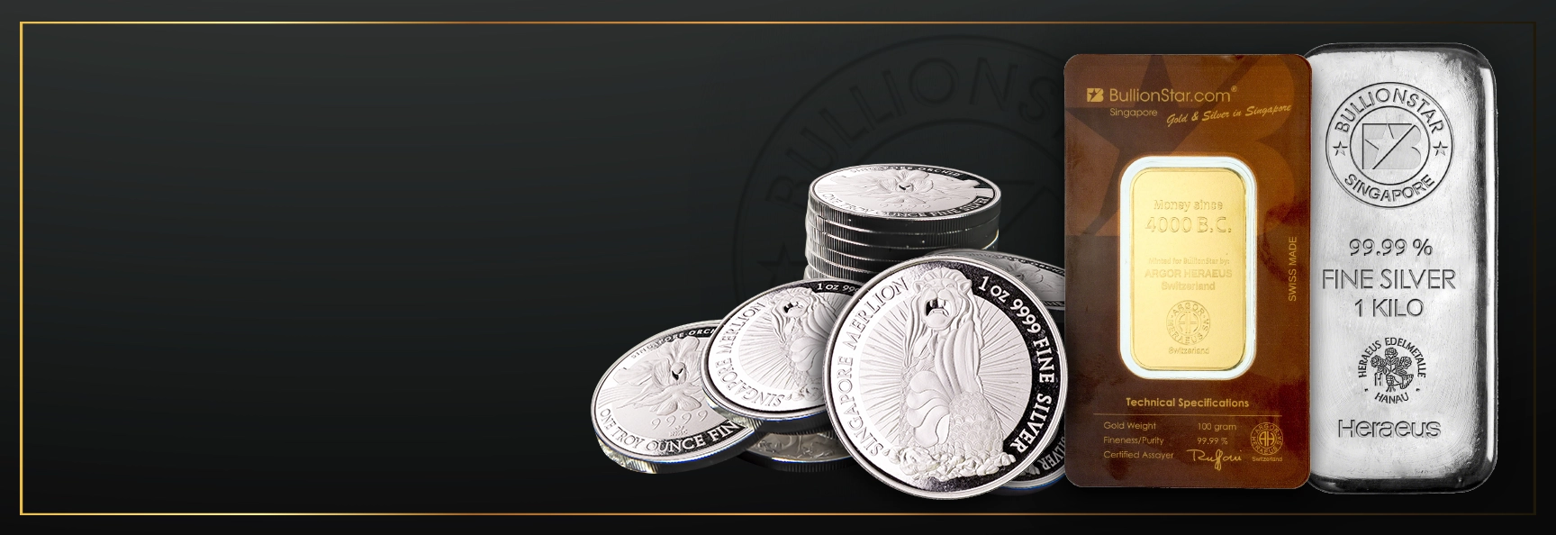No/Low Spread Products! Enjoy great savings on our no spread  BullionStar Gold & Silver Bars and  Low Spread Silver Merlion!