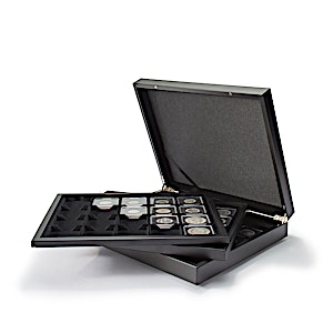 Volterra Trio Black Coin Box for 60 Quadrum Coin Capsules