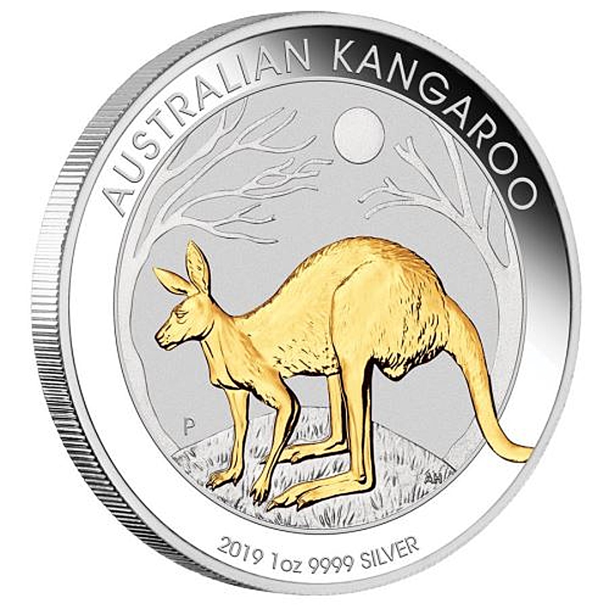 Australian Silver Kangaroo 2019 Gilded 1 oz