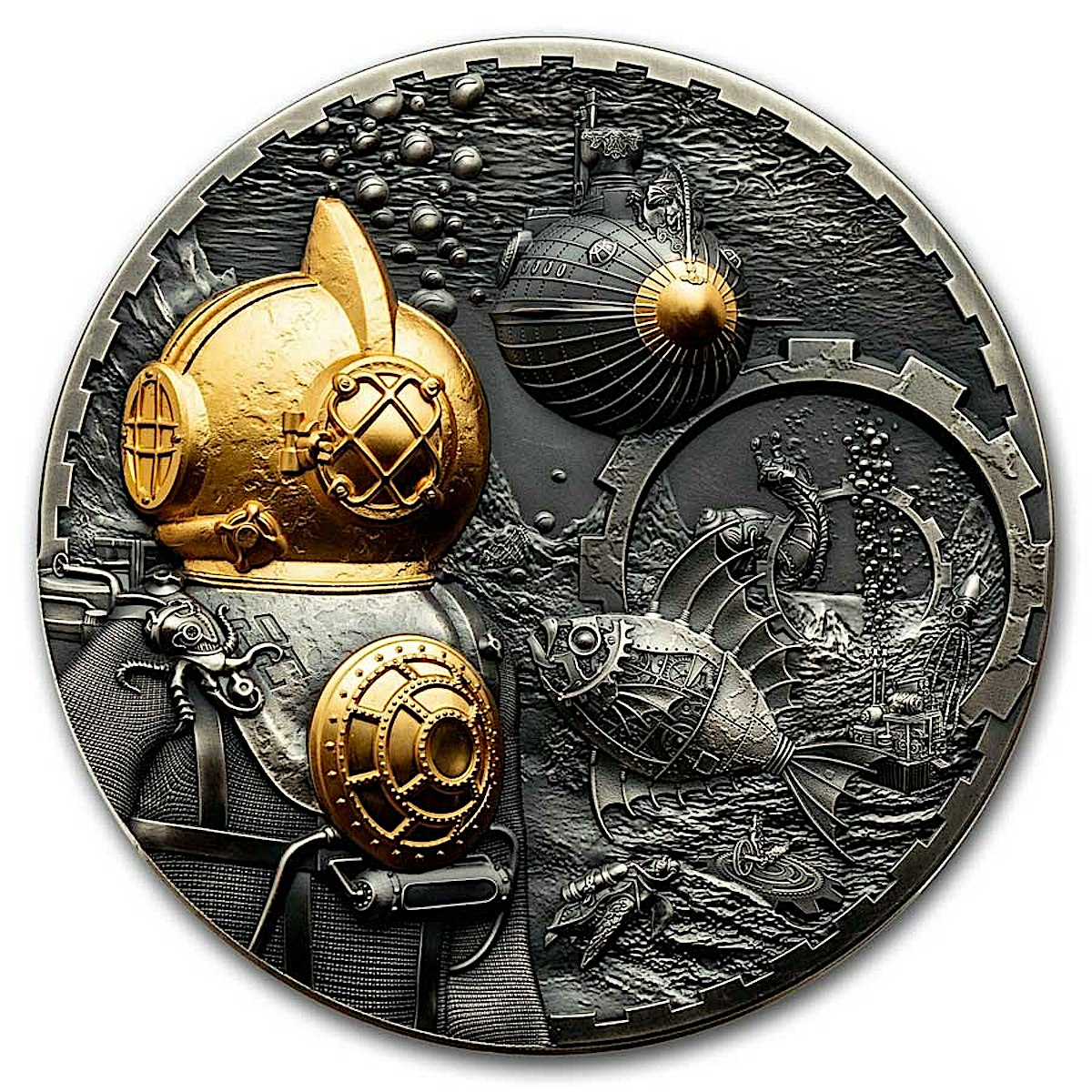 Buy 2024 1 kilogram Cook Islands Steampunk : Nautilus Proof Silver Coin