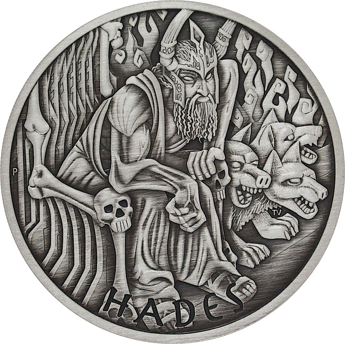 Tuvalu Silver Gods Of Olympus 2021 - Hades - Antiqued ...