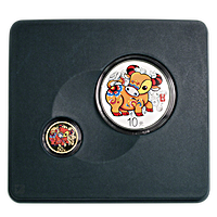 Chinese Gold and Silver Lunar Series Set 2021 - Year of the Ox - Colourized Proof Chinese Gold and Silver Lunar Series Set 2021 - Year of the Ox - Colourized Proof