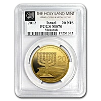 Israeli Gold Menorah 2012 - Graded MS 70 by PCGS - 1 oz Israeli Gold Menorah 2012 - Graded MS 70 by PCGS - 1 oz
