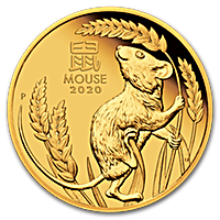 Australian Gold Lunar Series 2020 - Year of the Mouse - Proof - 1/4 oz Australian Gold Lunar Series 2020 - Year of the Mouse - Proof - 1/4 oz