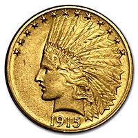Indian Gold Eagle (USA) 1915 - Indian Head - 15.045 g Indian Gold Eagle (USA) 1915 - Indian Head - 15.045 g