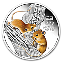 Australian Silver Lunar Series 2020 - Year of the Mouse - Colorized Proof - 1 oz Australian Silver Lunar Series 2020 - Year of the Mouse - Colorized Proof - 1 oz
