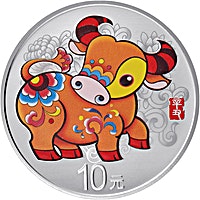 Chinese Silver Lunar Series 2021 - Year of the Ox - Colourized Proof - 30 g Chinese Silver Lunar Series 2021 - Year of the Ox - Colourized Proof - 30 g