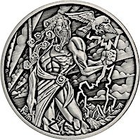 Tuvalu Silver Gods Of Olympus 2021 - Zeus - Antiqued Finish - 5 oz Tuvalu Silver Gods Of Olympus 2021 - Zeus - Antiqued Finish - 5 oz