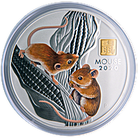 Australian Silver Lunar Series 2020 - Year of the Mouse - Gold Privy Insert - 1 kg Australian Silver Lunar Series 2020 - Year of the Mouse - Gold Privy Insert - 1 kg