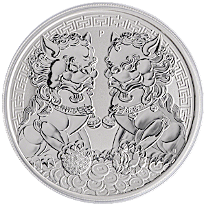 2020 1 oz Australian Silver Double Guardians Bullion Coin (Pre-Owned in Good Condition)