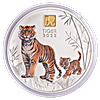 Australia Silver Lunar Series 2022 - Year of the Tiger - Gold Privy Mark - 1 kg Australia Silver Lunar Series 2022 - Year of the Tiger - Gold Privy Mark - 1 kg