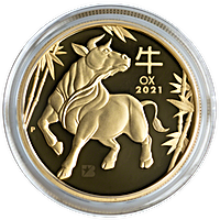 Australian Gold Lunar Series 2021 - Year of the Ox - Proof - 1 oz Australian Gold Lunar Series 2021 - Year of the Ox - Proof - 1 oz