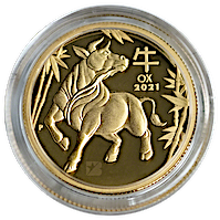 Australian Gold Lunar Series 2021 - Year of the Ox - Proof - 1/4 oz Australian Gold Lunar Series 2021 - Year of the Ox - Proof - 1/4 oz