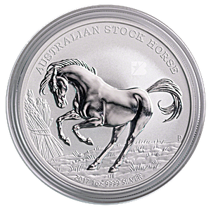 2017 1 oz Australian Stock Horse Series Silver Coin (Pre-Owned in Good Condition)