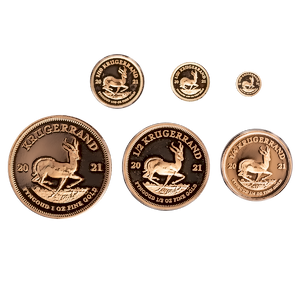 2021 1.92 oz South African Gold Krugerrand Proof Prestige Bullion Coin Set (Pre-Owned in Good Condition)