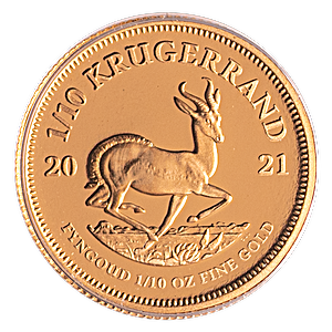 2021 1/10 oz South African Gold Krugerrand - Proof (Pre-Owned in Good Condition)