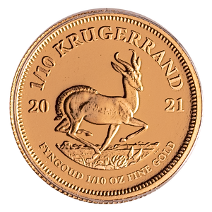 2021 1/10 oz South African Gold Krugerrand - Proof (Pre-Owned in Good Condition)