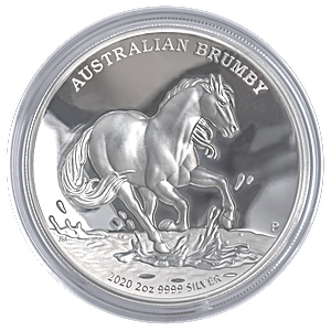 2021 2 oz Australia Silver Brumby Proof High-Relief Coin