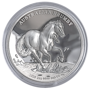 2021 2 oz Australian Silver Brumby Proof High-Relief Coin