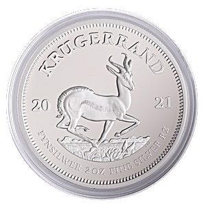 2021 2 oz South African Silver Krugerrand Proof Bullion Coin