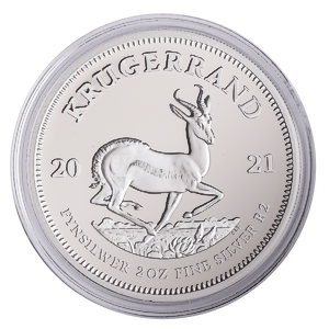 2021 2 oz South African Silver Krugerrand Proof Bullion Coin