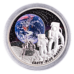 1 oz Niue Earth Blue Marble Proof Silver Coin