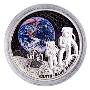 1 oz Niue Earth Blue Marble Proof Silver Coin (Pre-Owned in Good Condition)