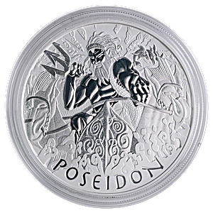 Tuvalu Silver Gods Of Olympus 2021 - Poseidon - 1 oz
