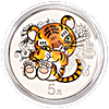 Chinese Silver Lunar Series 2022 - Year of the Tiger - Proof Colored - 15 g