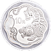 Chinese Silver Lunar Series 2022 - Year of the Tiger - Proof Plum Blossom Shaped - 30 g