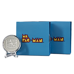 2 pcs of 1 oz 2021 Niue Silver Ms.Pac-Man 40th Anniversary Proof Coins - Total 2 oz Silver (Pre-Owned)