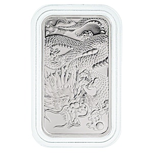 2022 1 oz Australian Proof Rectangle Dragon Silver Coin