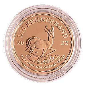 2022 1/10 oz South African Gold Krugerrand Proof Bullion Coin