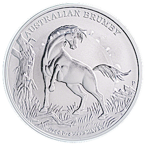 2022 1 oz Australia Silver Brumby Coin (Pre-Owned in Good Condition)