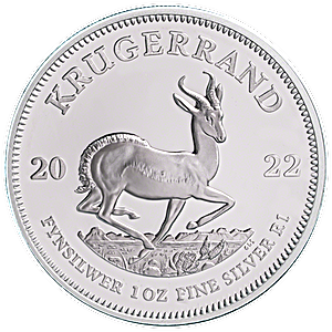 2022 1 oz South African Silver Krugerrand Proof Bullion Coin