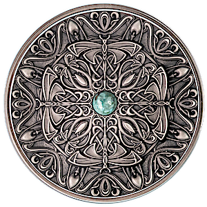 Fiji Silver Mandala 2022 - Art Nouveau - Antique Finish  - 3 oz