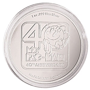 2021 1 oz Niue Island Ms. Pac-Man 40th Anniversary Proof Silver Coin