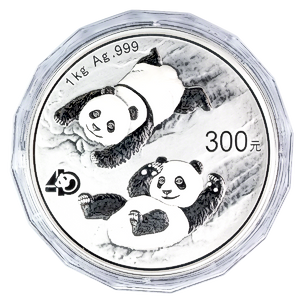 2022 1 Kilogram Chinese Silver Panda Proof Bullion Coin (Pre-Owned in Good Condition)