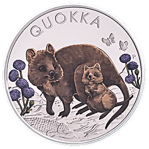 2022 1 oz Australia Quokka Colourized Proof Silver Coin