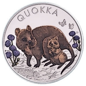 2022 1 oz Australia Quokka Colourized Proof Silver Coin