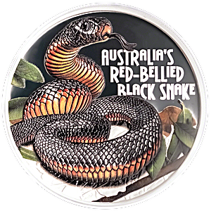 Tuvalu Silver Deadly and Dangerous Series 2022 - Red Bellied Snake - 1 oz