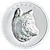 2022 1 oz Canada Timber Wolf Extraordinarily High Relief Silver Coin thumbnail