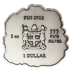 2022 2 oz Fiji Dragon-Shaped High Relief Antique-Finished Silver Coin thumbnail