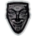 2 oz Rebel Guy Fawkes Stacker Mask Dark Antiqued Silver Medallion thumbnail